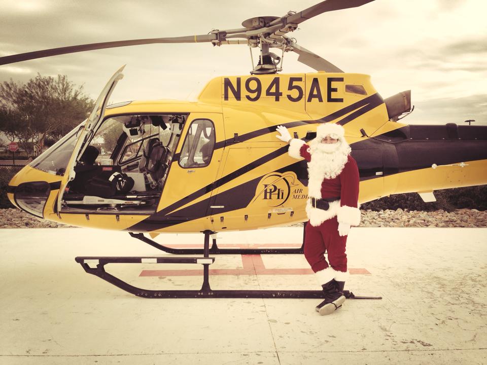 2012 Agape Christmas Party - Santa and the Helicopter