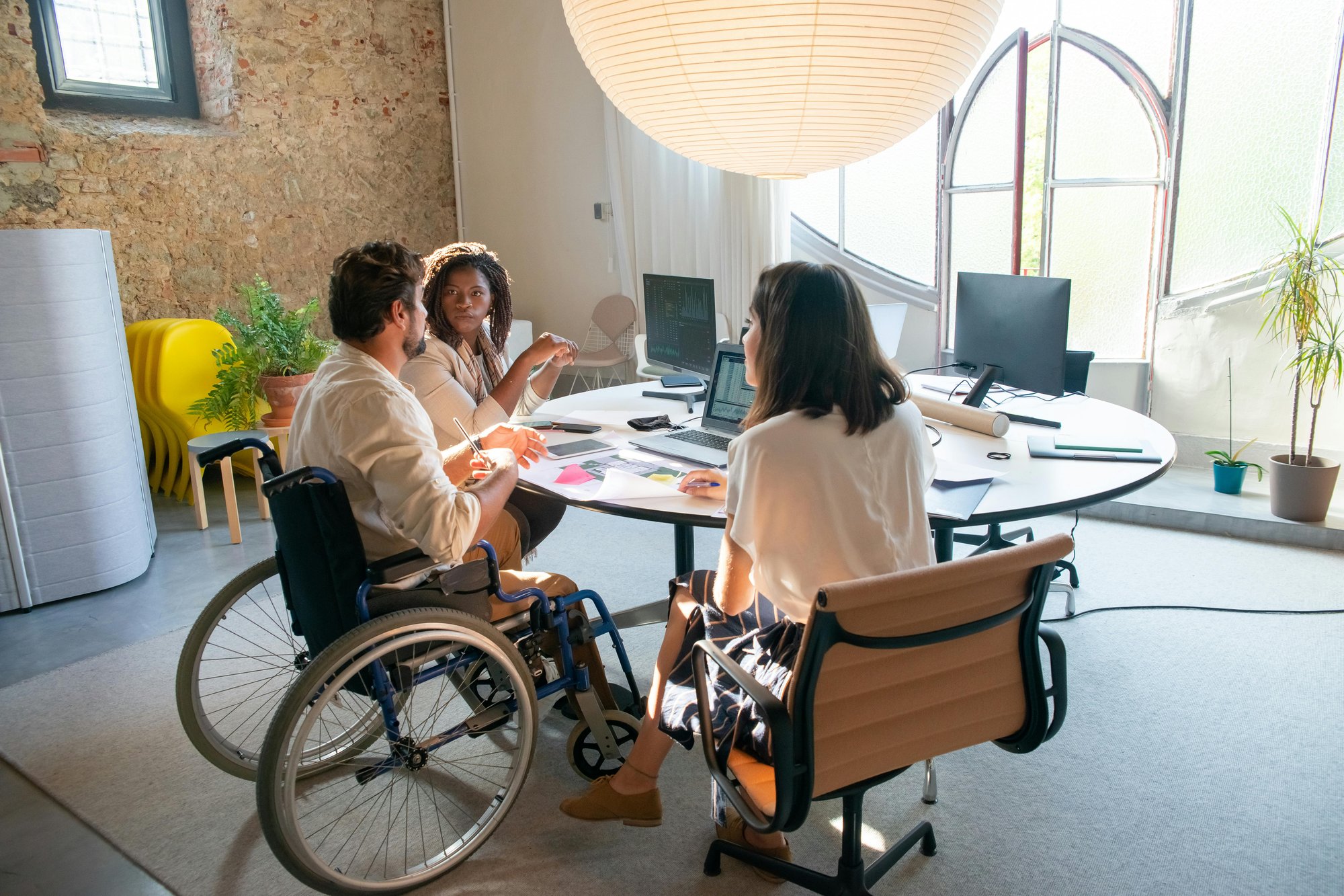 Diverse Team Wheelchar
