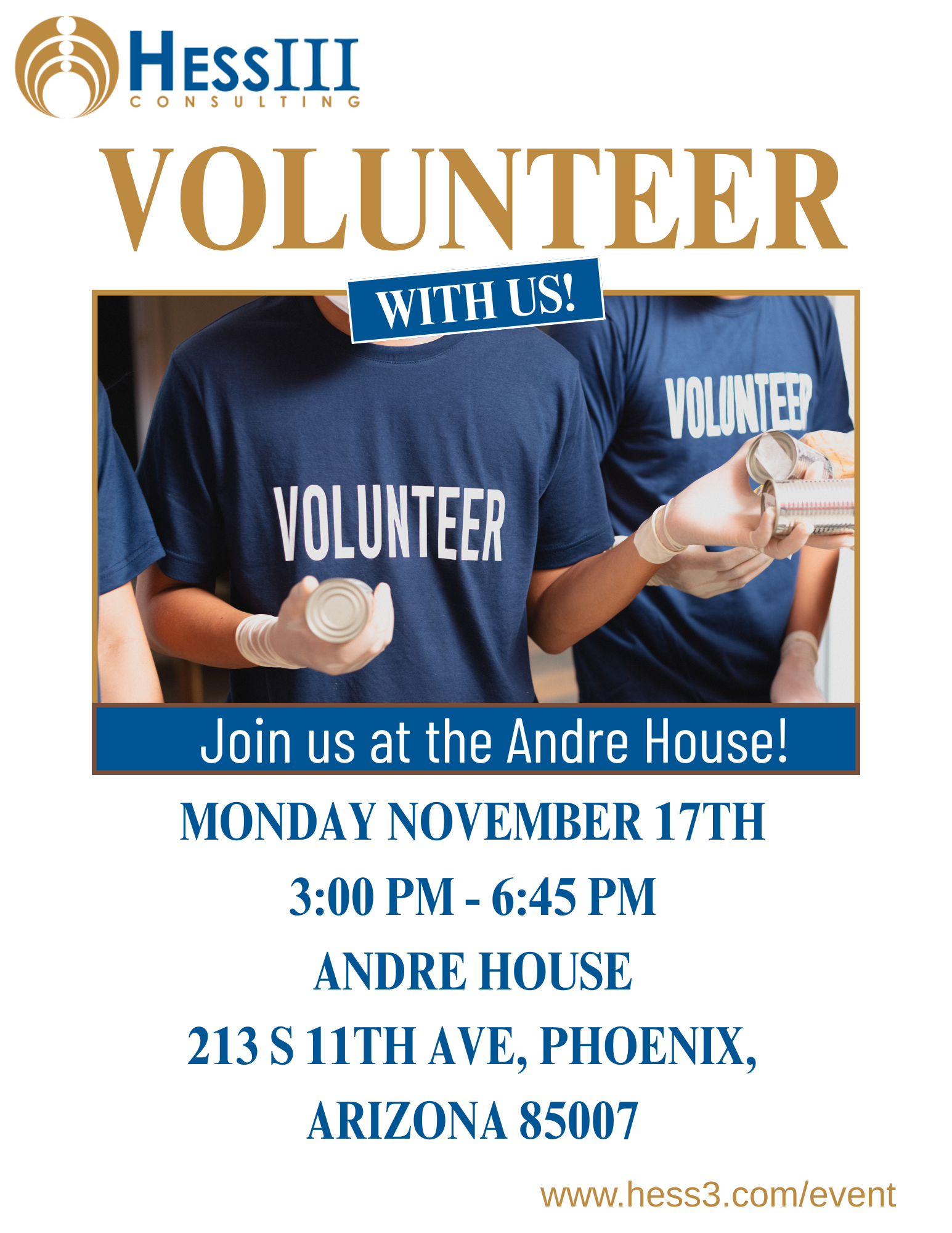 Gray and Blue Modern Volunteer for Charity Event Flyer (2)